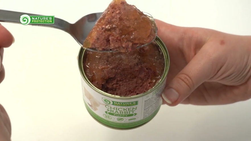 Video NATURE'S PROTECTION Canned food for puppies 200 g - 1