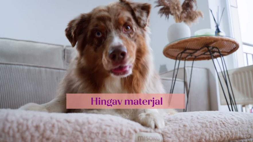 Video MISOKO soft pet bed with removable canopy, oval, one size   purple - 1